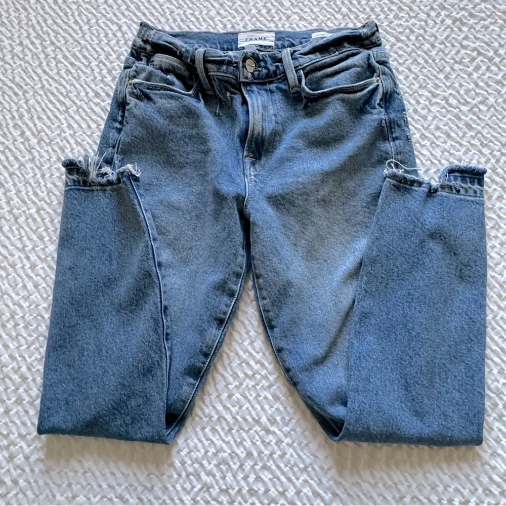 FRAME Le High Skinny Crop Jeans, Clarin, Rips Size 27 - Picture 5 of 16